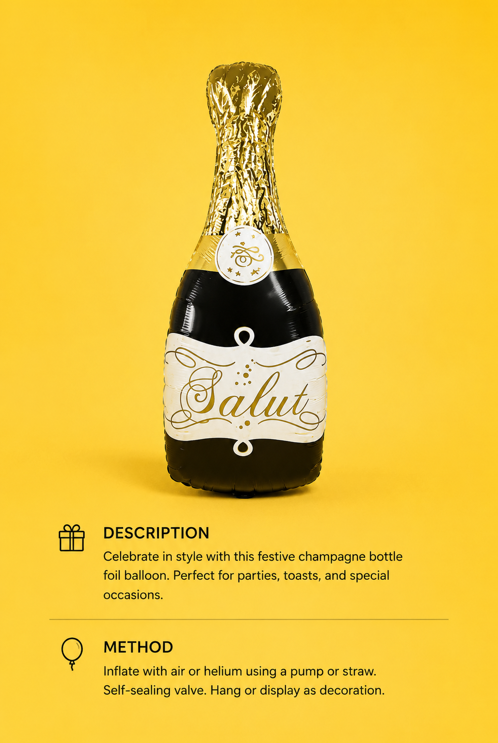 18" Salut Bottle Helium Balloon