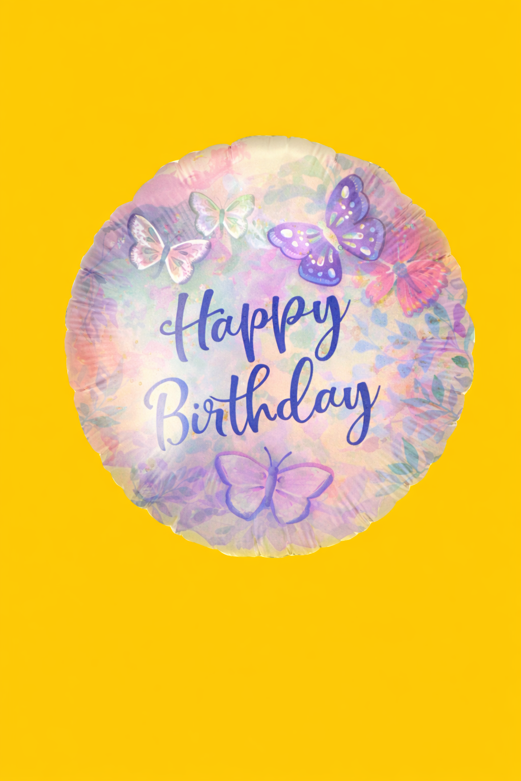 18-Mylar Balloon - Flutters Birthday