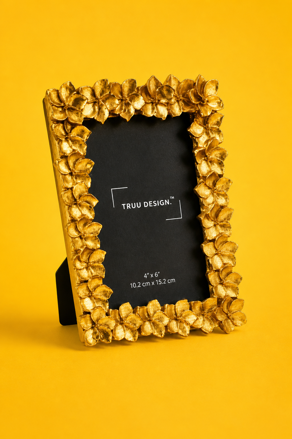 Photo Frame Fower Gold Resin