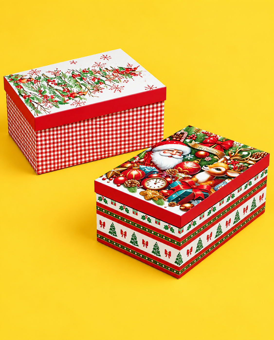 Christmas Items - Xmas Printed Rectangle Gift Box