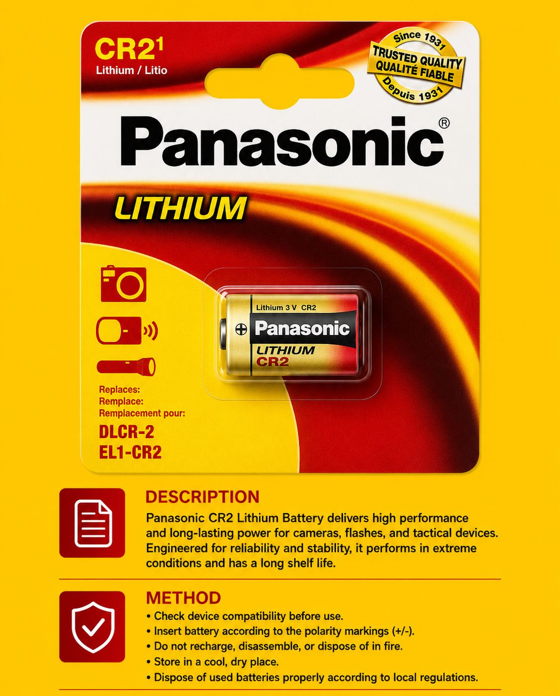 Battery Lithium Specialty 1pk 3V CR2