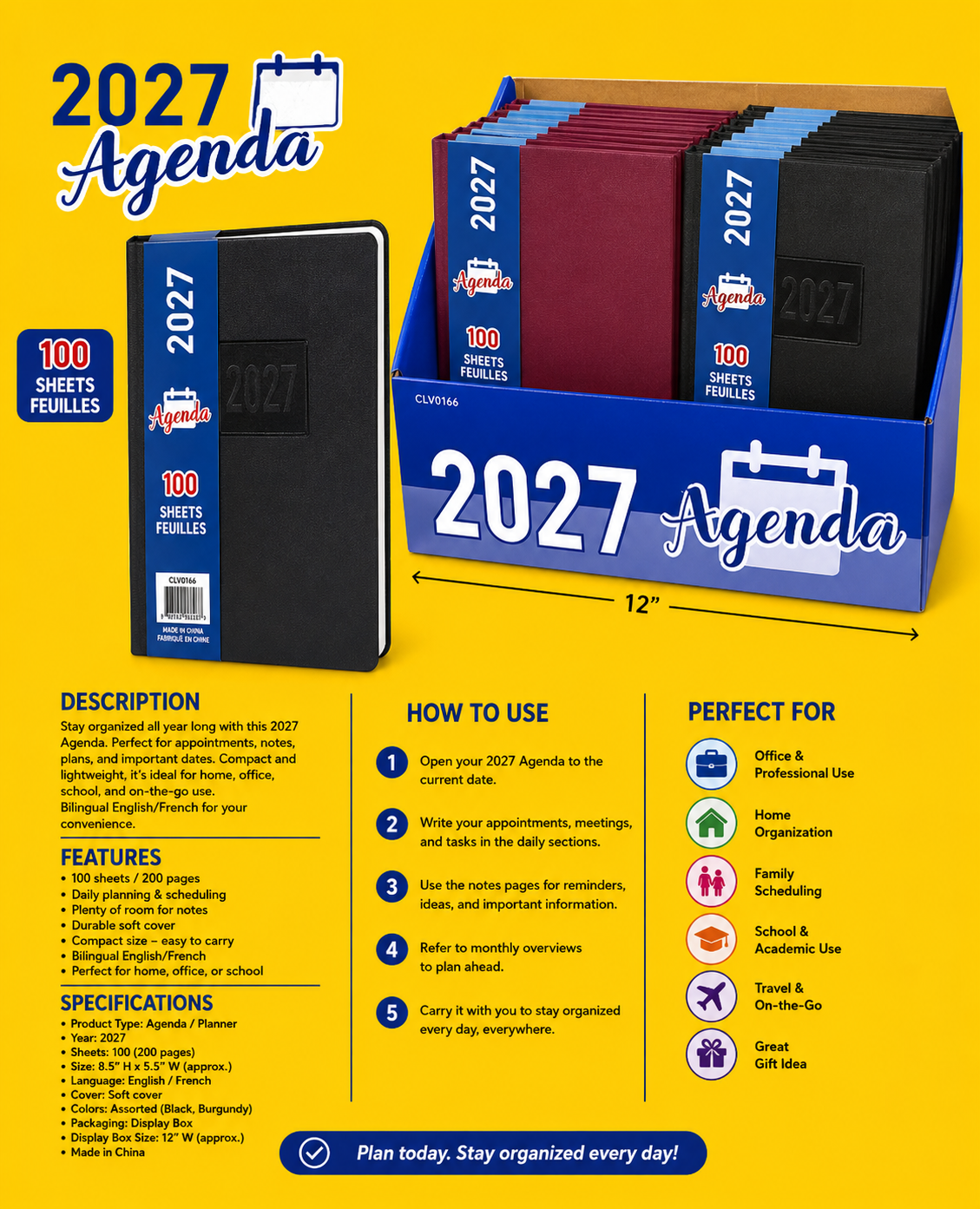 Office Supplies - Sheets Daily Planner Agende