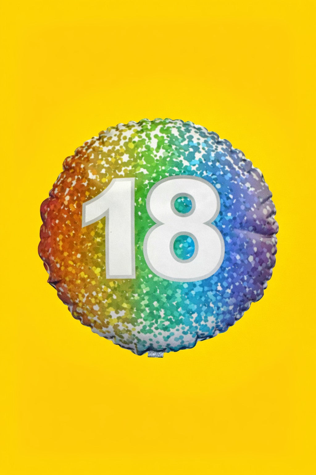 18-Round Balloon - Rainbow Confetti "18"