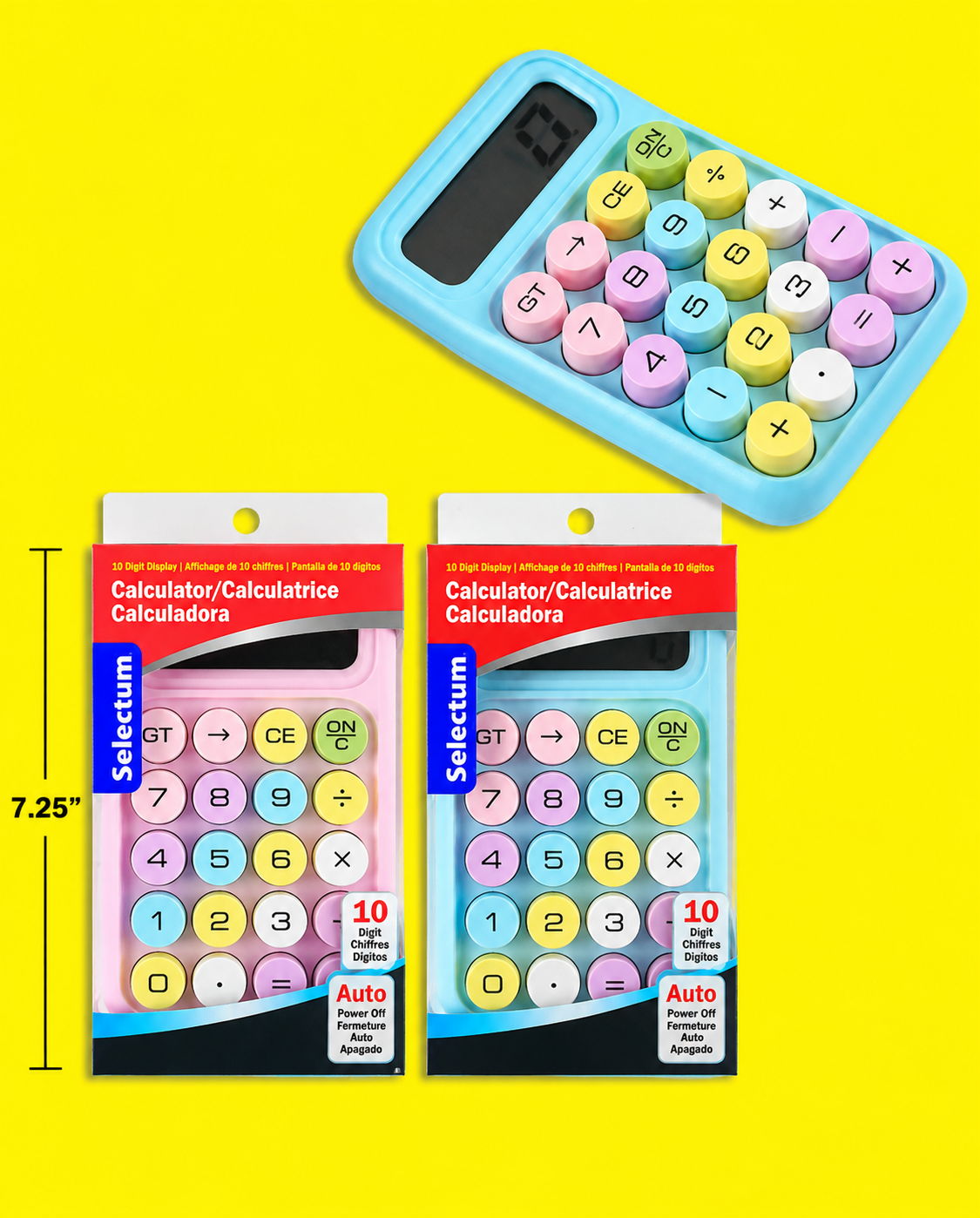 Stationery - DIGIT DISPLAY PASTEL CALCULATOR