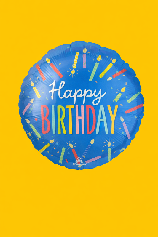 18-Mylar Balloon - Birthday Candles