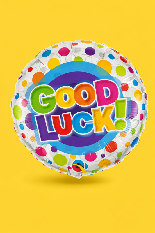 18-Round Balloon - Good Luck Colorful Dots