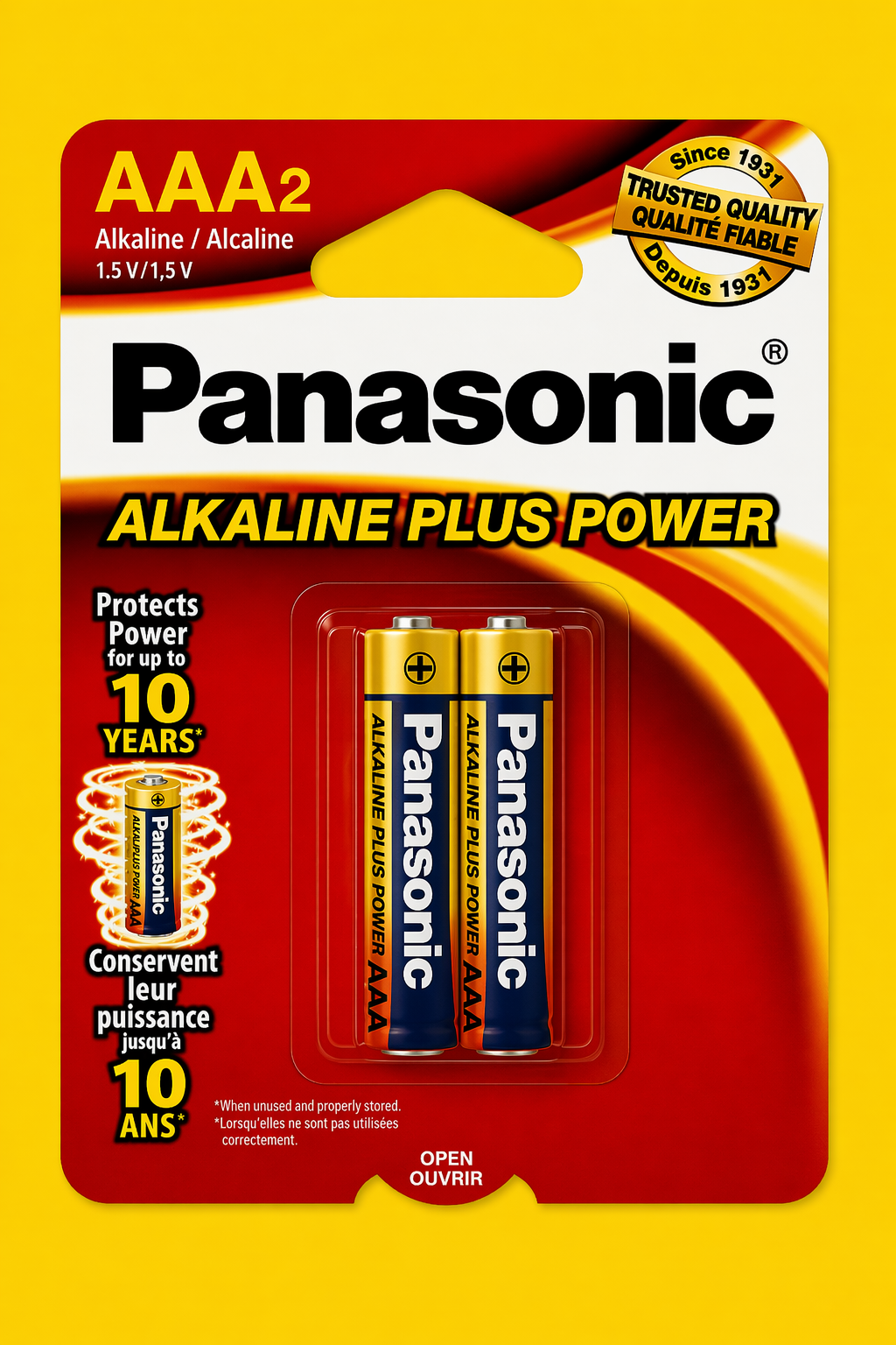AAA Batteries panasonic Alkaline 2 pk