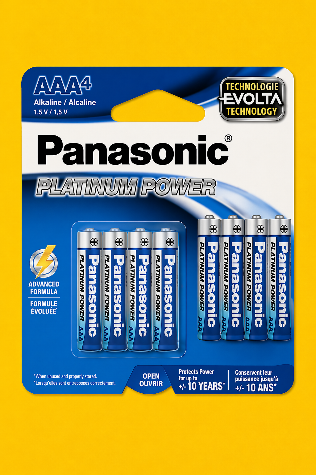 AAA Batteries panasonic Alkaline Platinum 4 pk