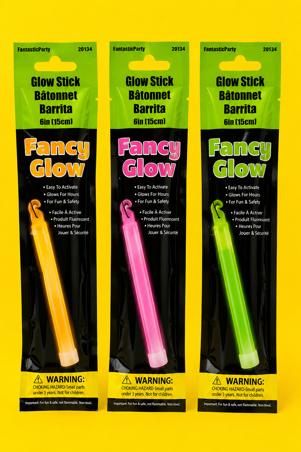 Glow Stick Assorted Colors 6 inch