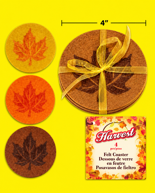 Thanksgiving -  Round Felt Coaster