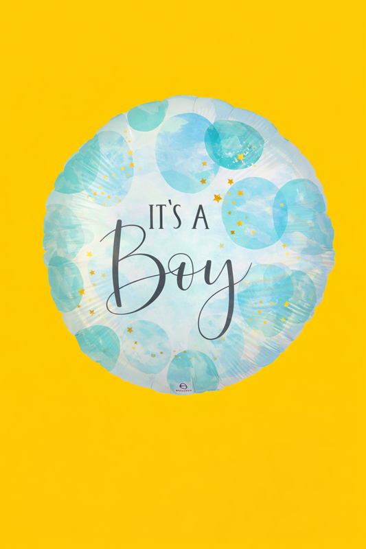 18-Mylar Balloon - Baby Boy Watercolor