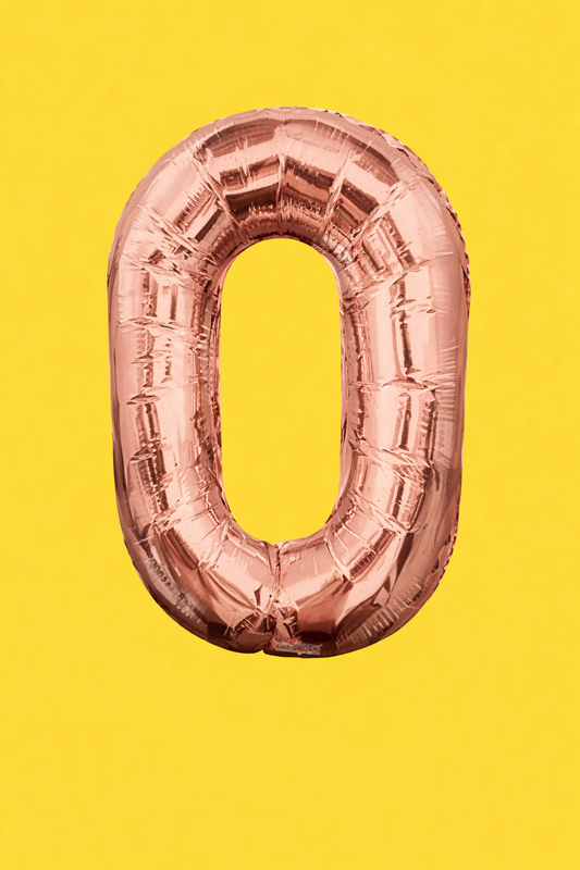 34” Foil Number Balloon - Silver