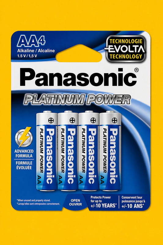AA Batteries panasonic Alkaline Platinum 4 pk