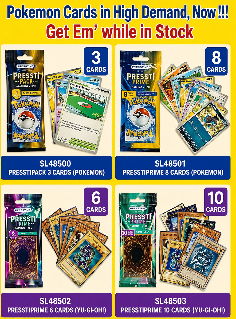 PRESSTIPACK 3 CARDS (YU GI OH! )