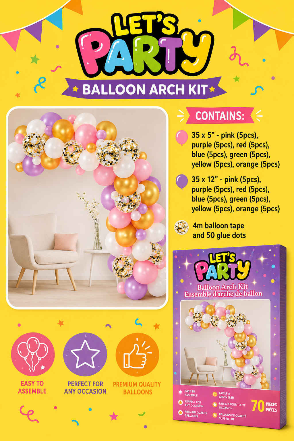 balloons centerpiece Rainbow Balloon Arch