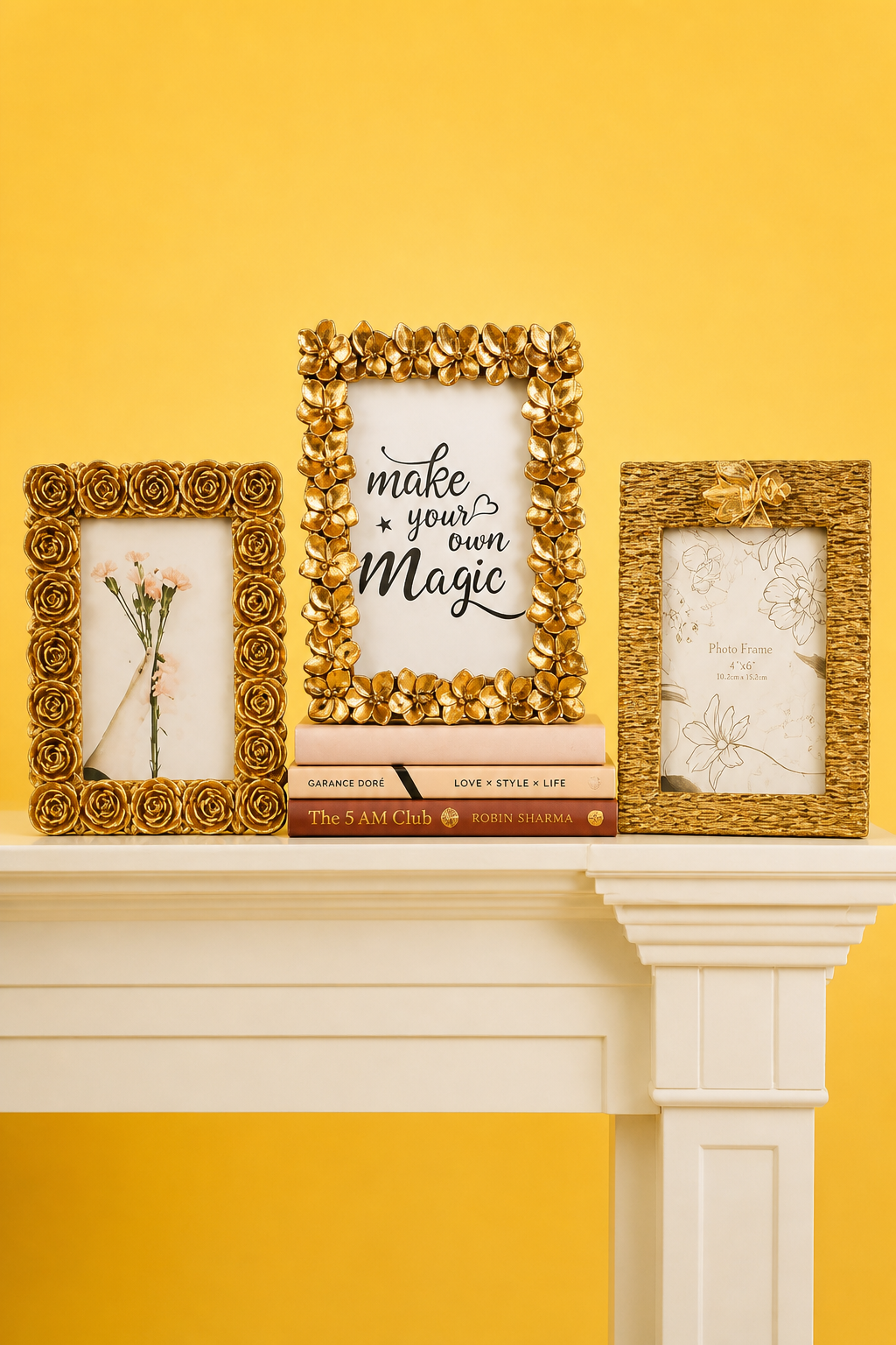 Photo Frame Rose Resin