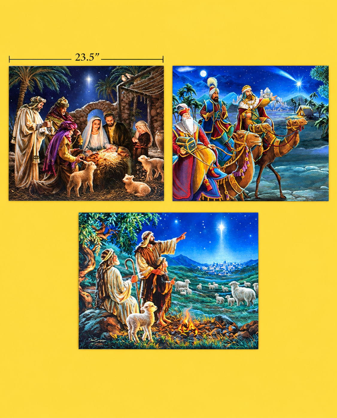 Christmas Items - Xmas Nativity Scene Canvas & Painting