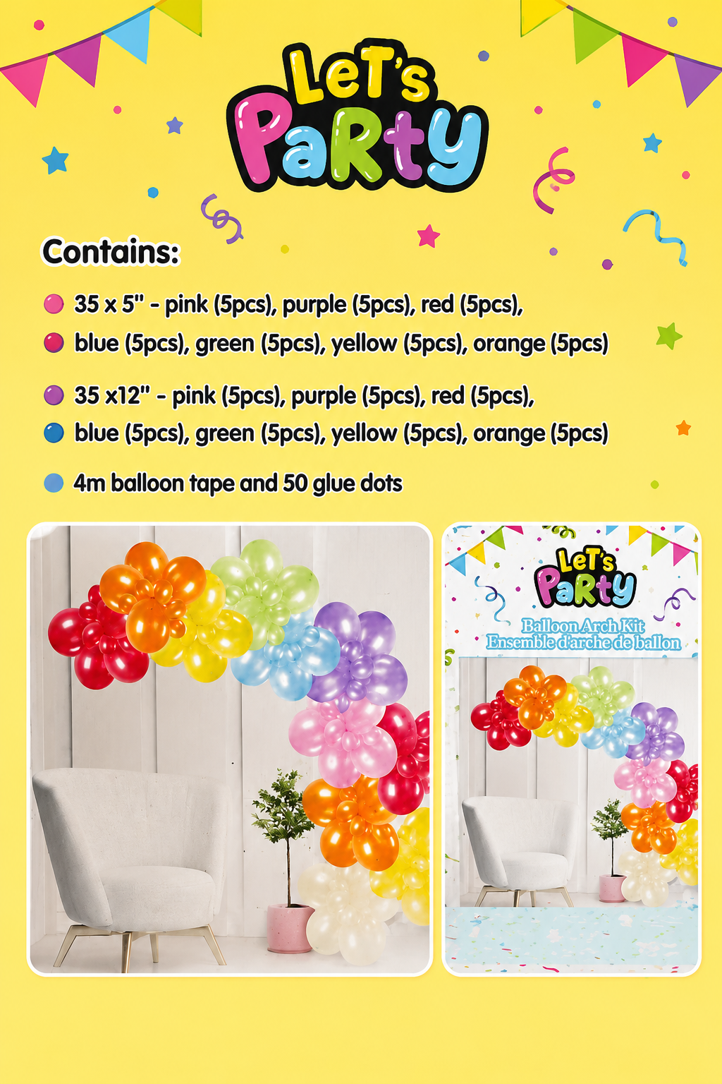 balloons centerpiece Rainbow Balloon Arch