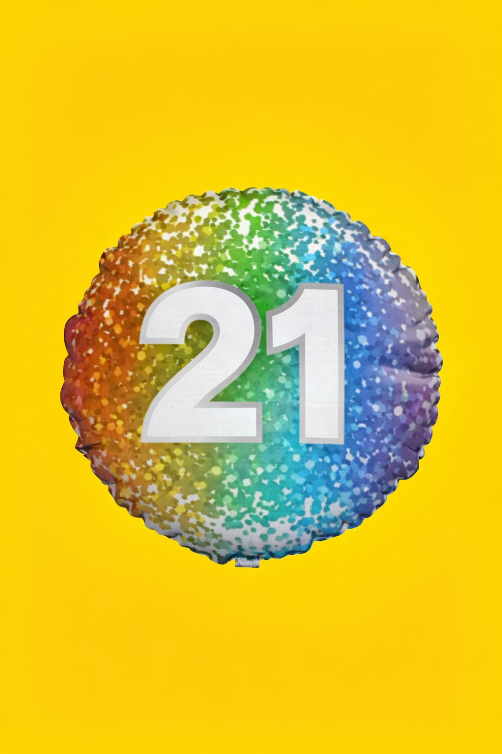 18-Round-Rainbow Confetti "21"